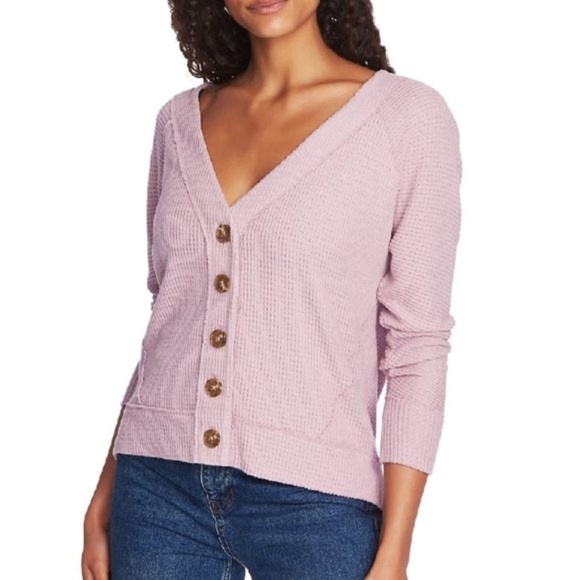 1.state V-Neck Cardigan Sweater - Picture 1 of 5